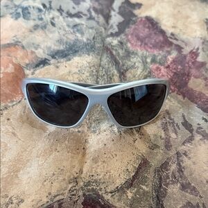Silver Frame Sunglasses with Dark Lenses